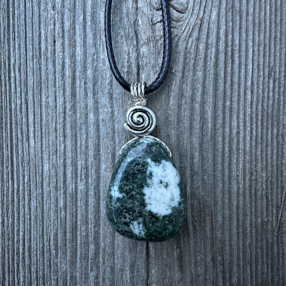 Preseli Bluestone Necklace for Protection and Psychic Growth.